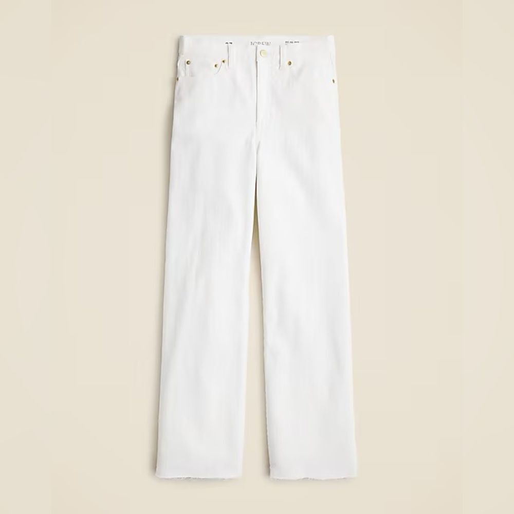 NWT J CREW Slim-wide jean in white size 35 - Picture 6 of 10